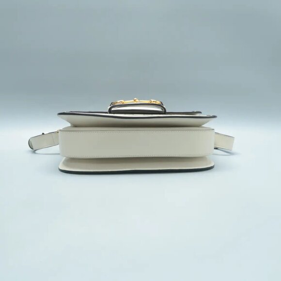 100% Authentic GUCCI Horsebit 1955 Brown Canvas Shoulder Bag 1627-11824 - Picture 5 of 12